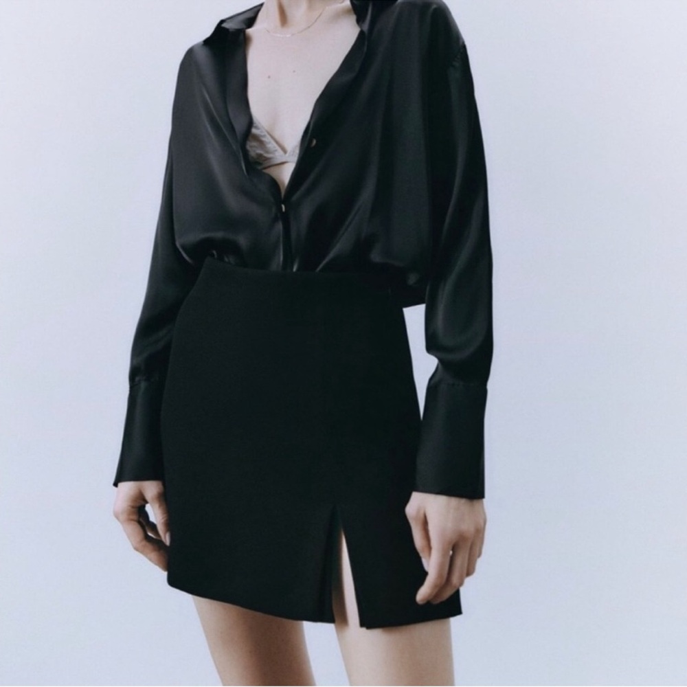Zara Skort w| Slit- Black